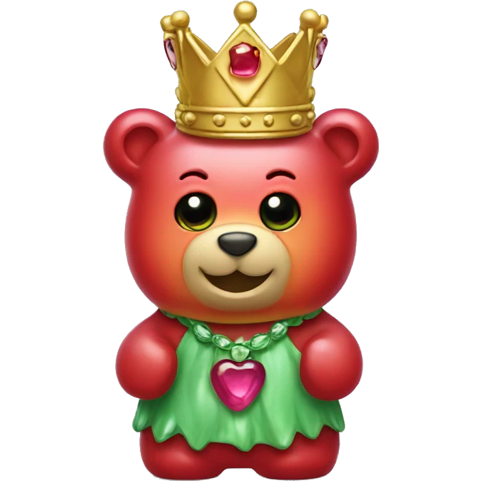 Gummy bear wearing a crown emoji