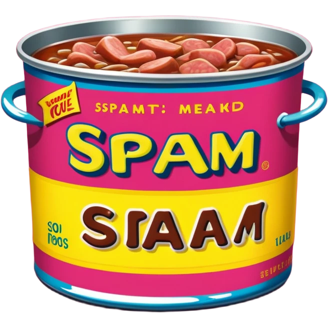 pop art SPAM meat slop advertisement warhol landscape  emoji