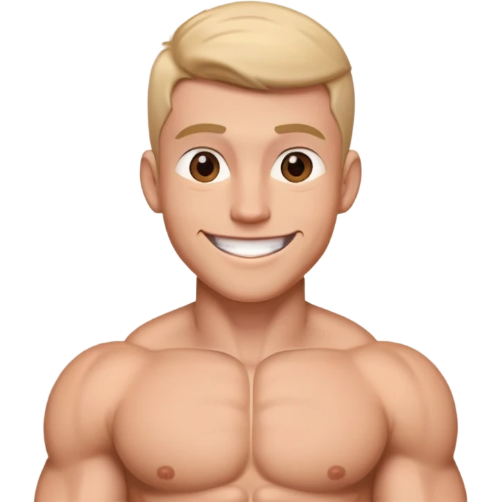 Создай стикер голого парня с членом в 20 сантиметров молодого  emoji