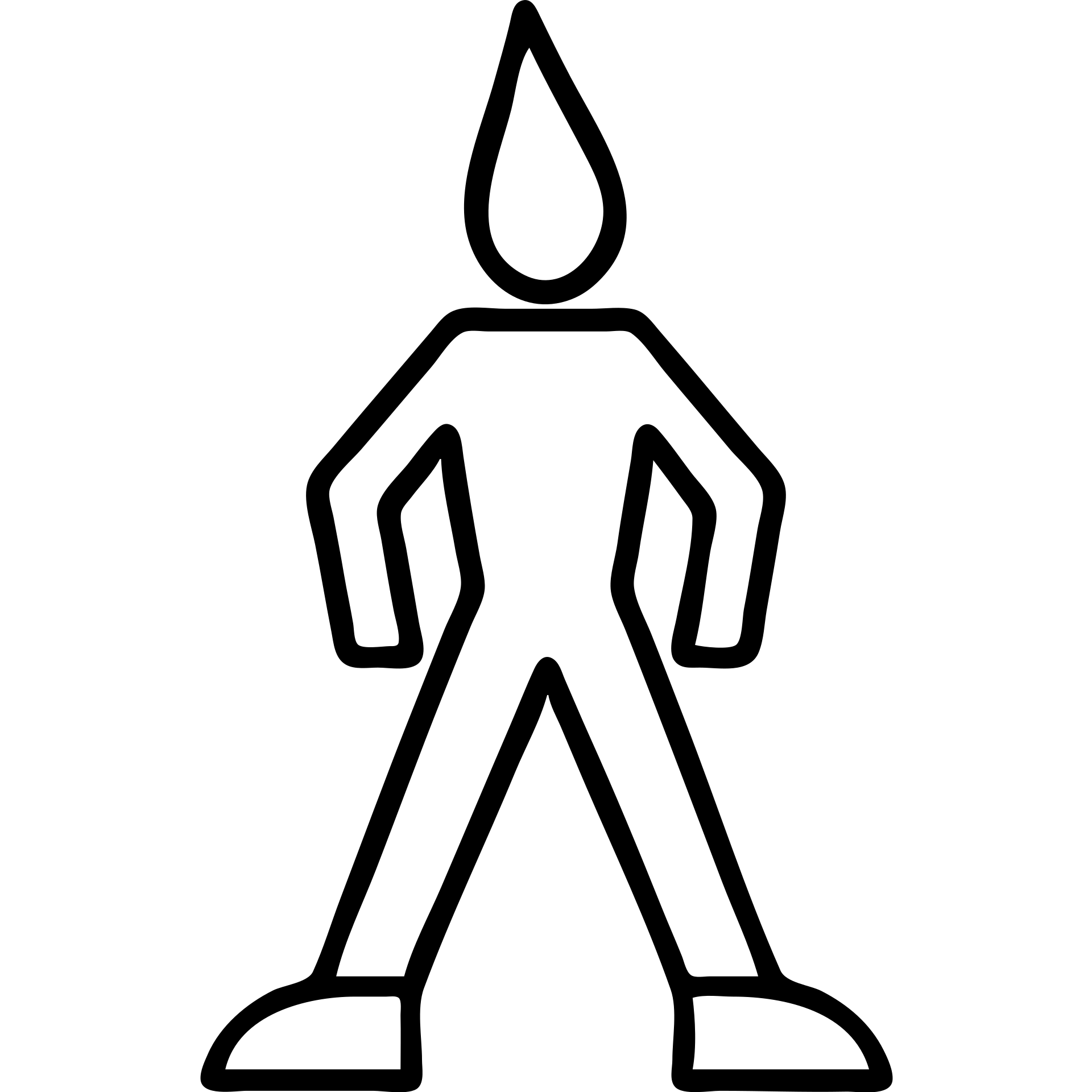 minimalist icon of a sharp object or person, featuring prominent blue shoes emoji