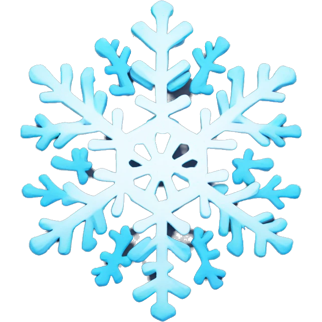 snowflake with circle blue background emoji