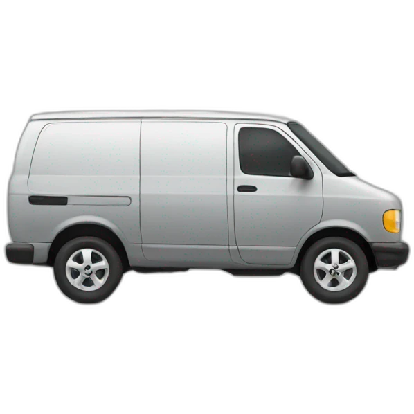 Van in gray color emoji