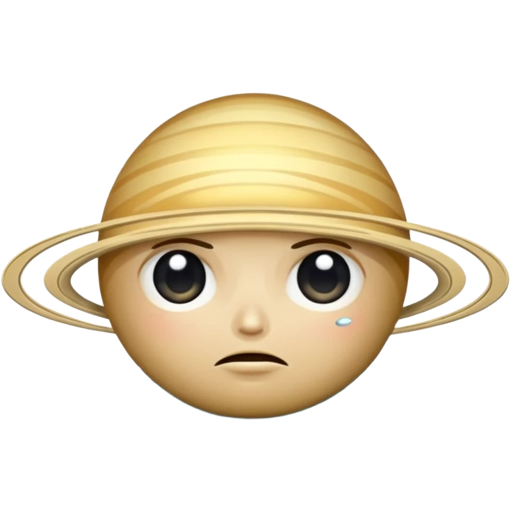 saturn planet crying  emoji