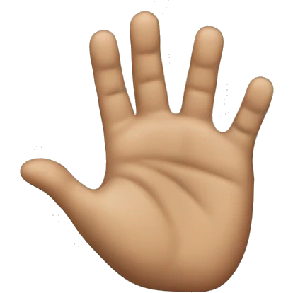 Hand at 45 degrees emoji