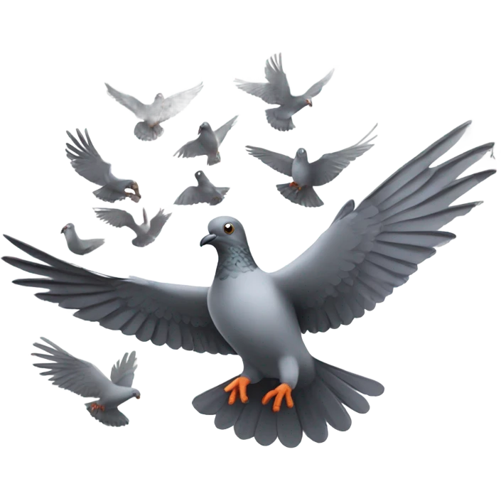 Attacking pigeons  emoji