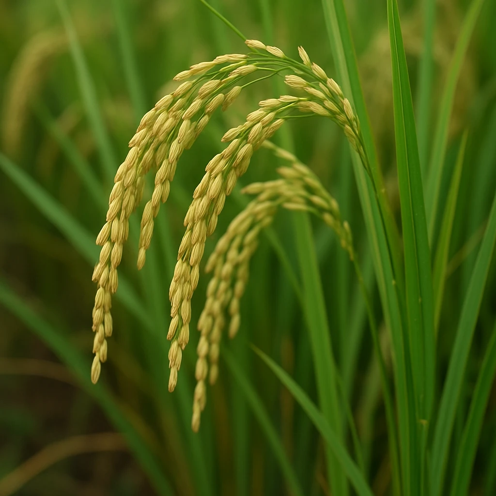 photo realistic rice plant with ears, natural colors emoji
