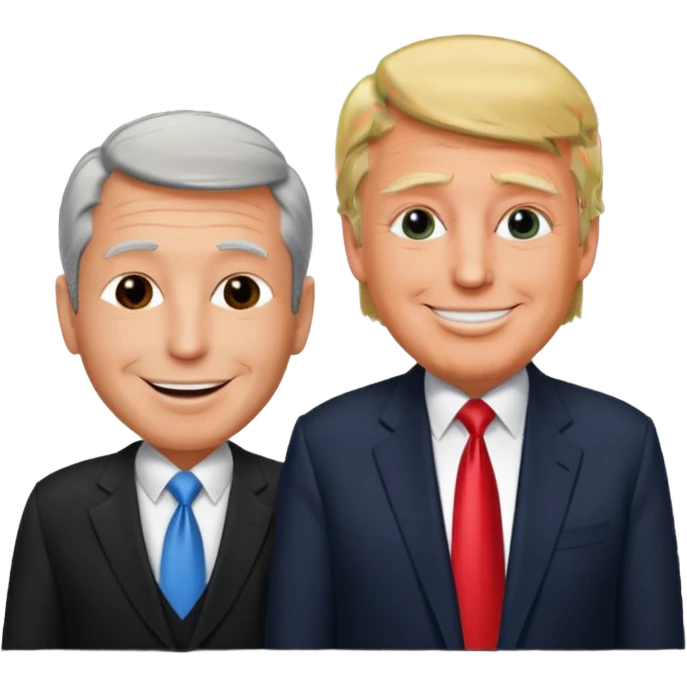 Reenact the iconic Epstein and trump picture with these two faces emoji