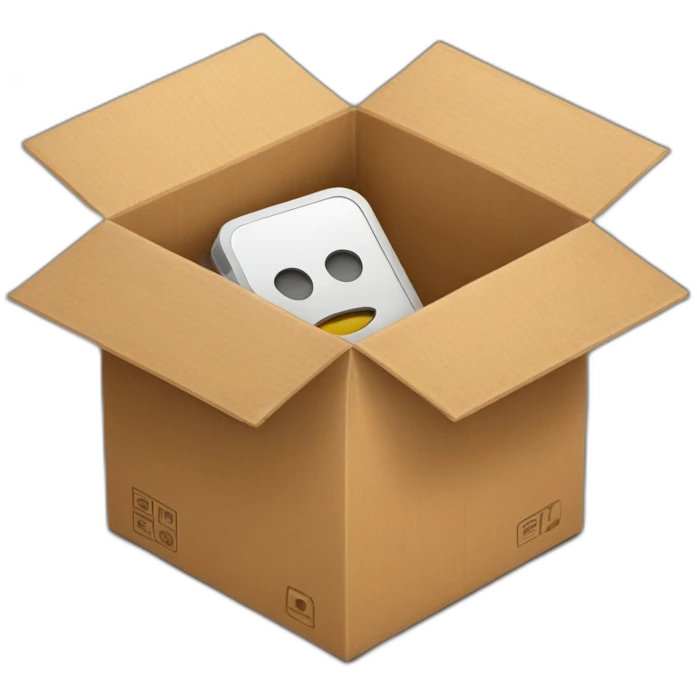 iphone in a cardboard box emoji