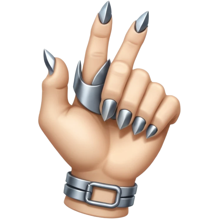 human fist with metal claws coming out emoji