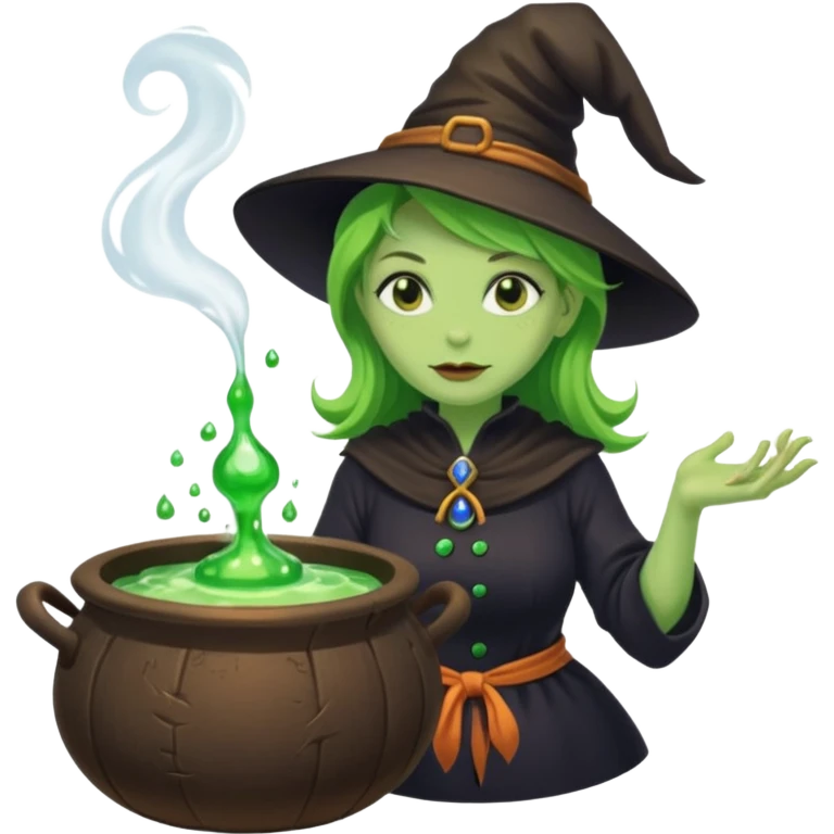 green witch cooking potion emoji