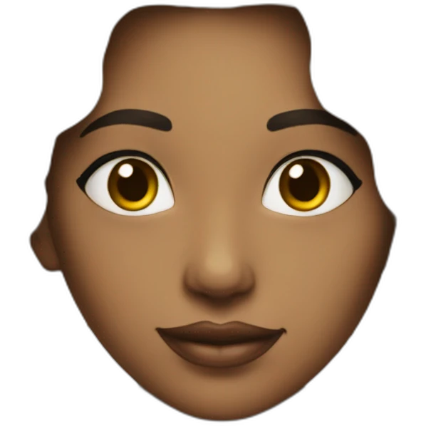 mulher branca com cabelo preto fazendo skincare  emoji
