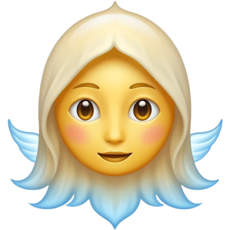 an emoji representing the human soul, ethereal, glowing, spiritual essence emoji