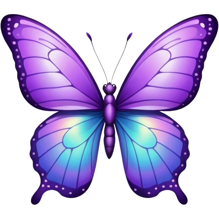 glitter purple buttlerfly emoji