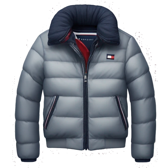 photorealistic tommy hilfiger winter jacket emoji