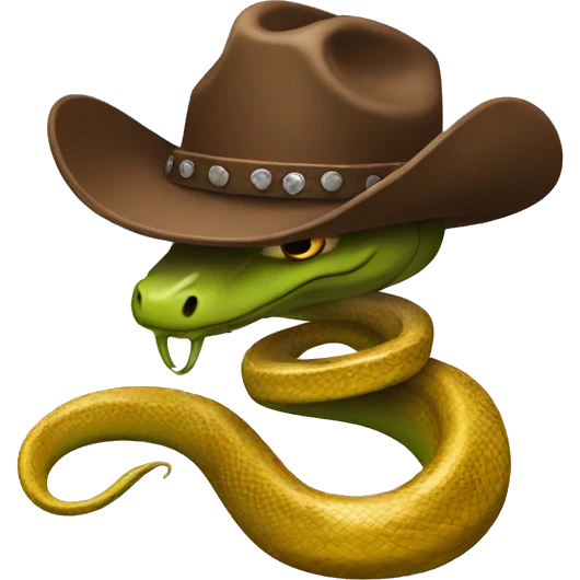 Snake with a cowboy hat emoji