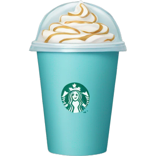 Light blue Starbucks cup emoji