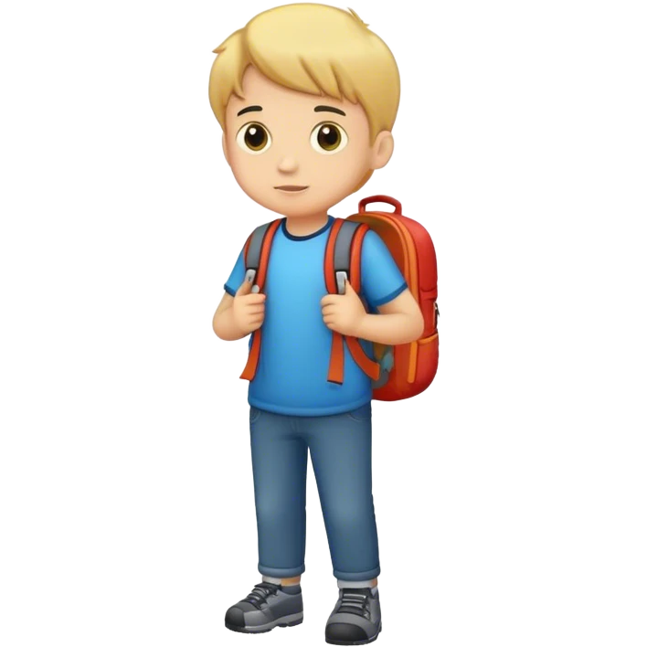 boy with backpack emoji