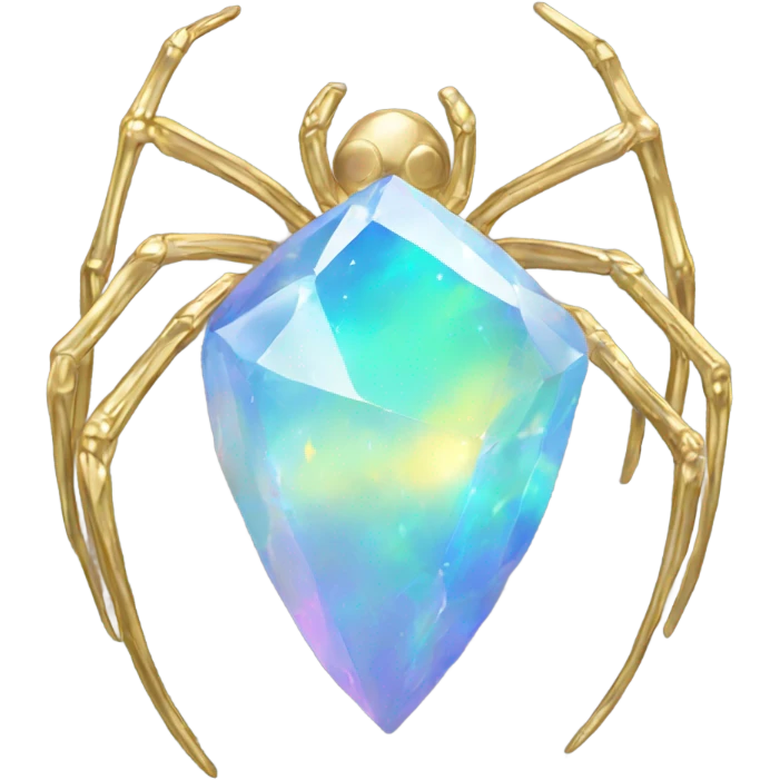 Opal crystal spider gold limbs emoji