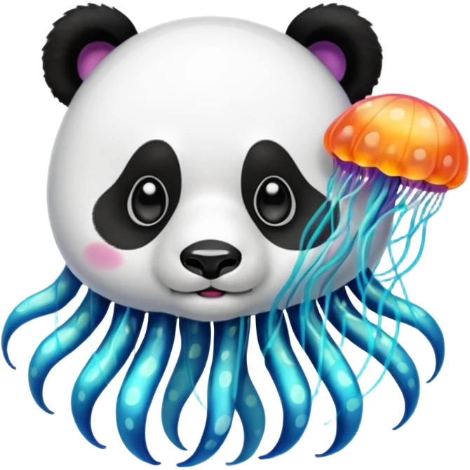 Una medusa y un panda emoji