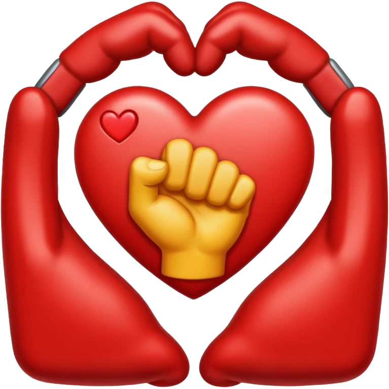 Fist emoji with heart
 emoji