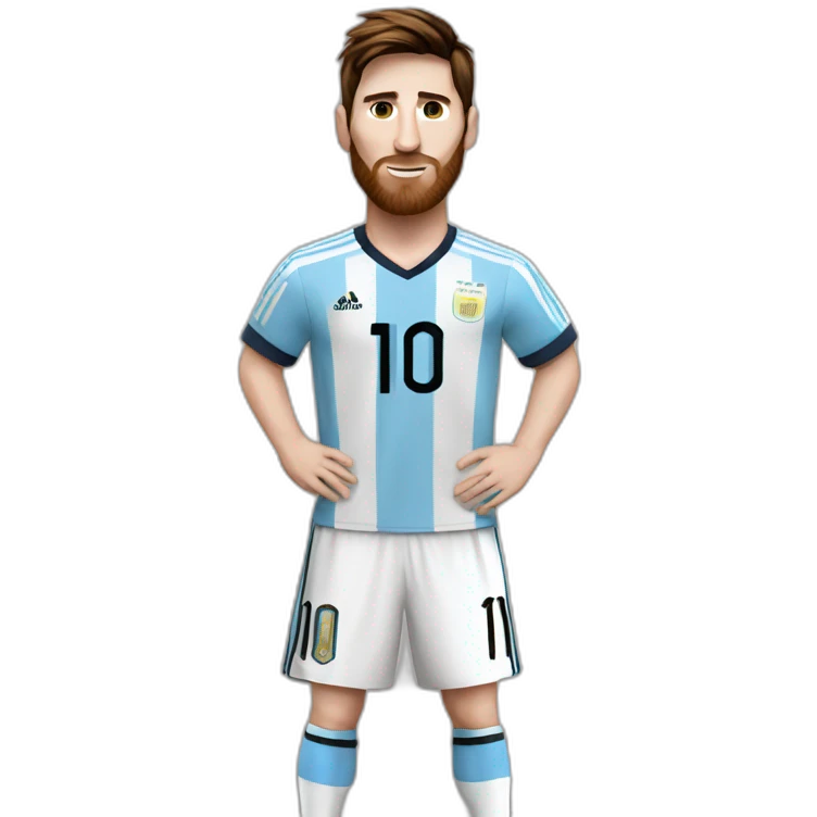 Messi with argentina's shirt emoji