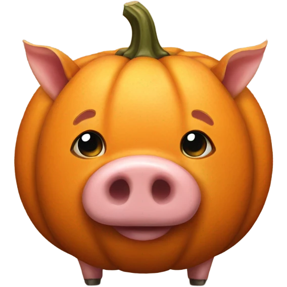 Pumpkin pig emoji