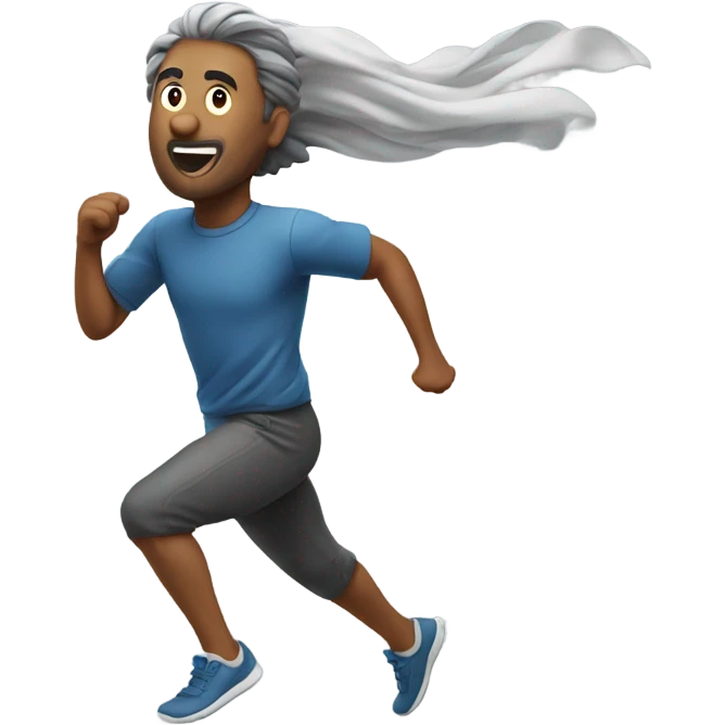 Man running in wind emoji