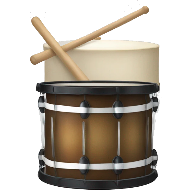 Drum with a moustae emoji