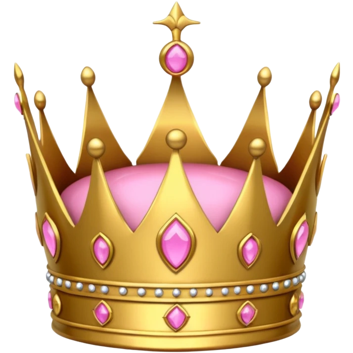 golden crown with pink detail, luxurious  emoji