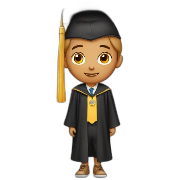 tan boy in graduation emoji
