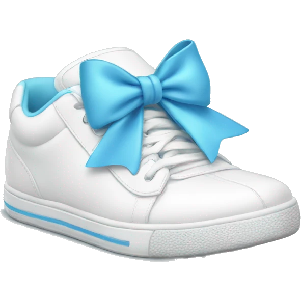 White sneakers with light blue bows emoji