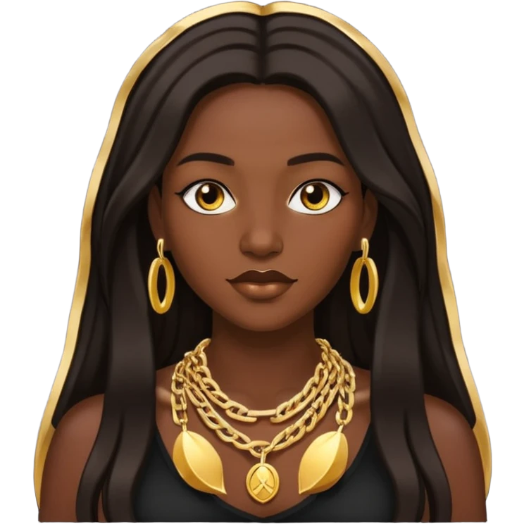 Dark skinned Nicki Minaj emoji
