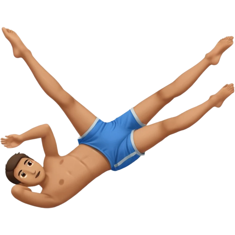 Guy laying down with feet in air emoji