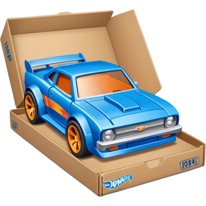 Упаковка от HotWheels голубого цвета emoji