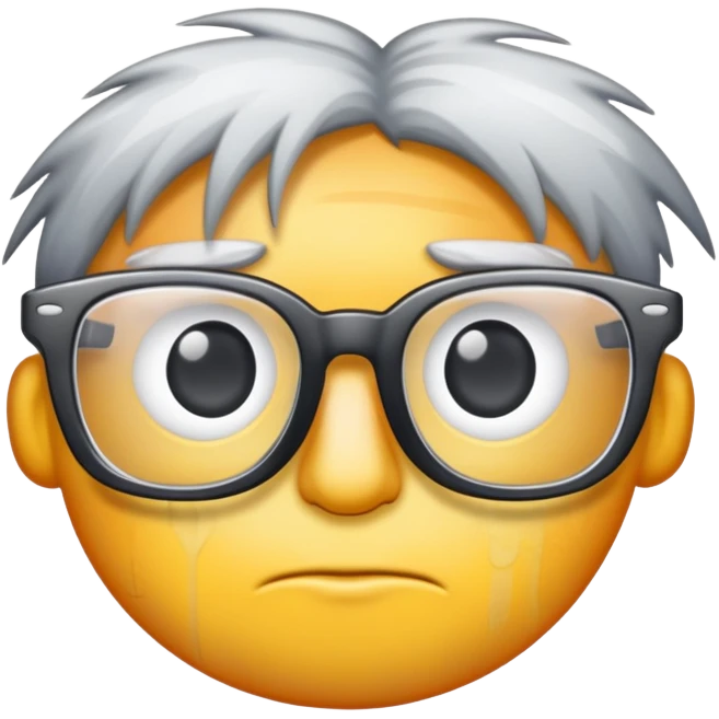 Messy glasses emoji