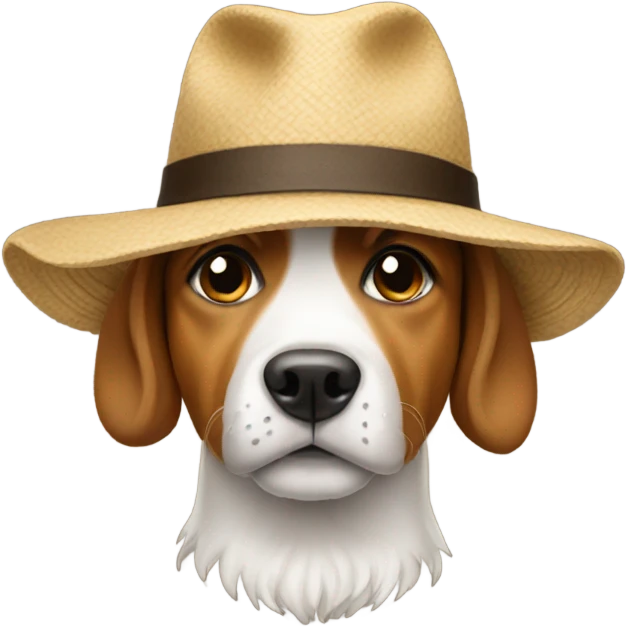 Dog in hat emoji