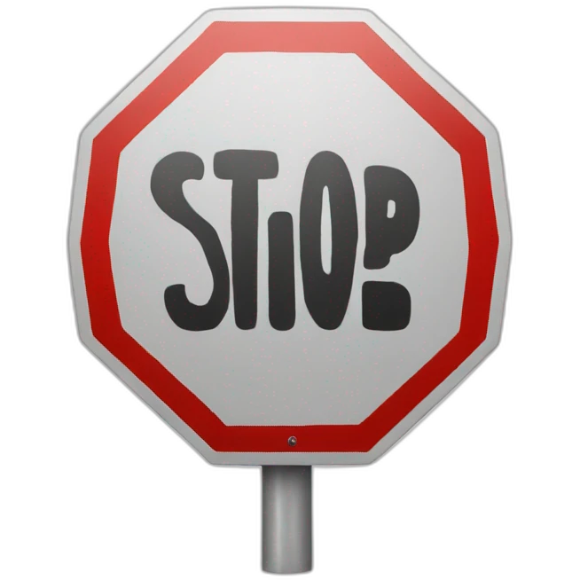 stop sign emoji