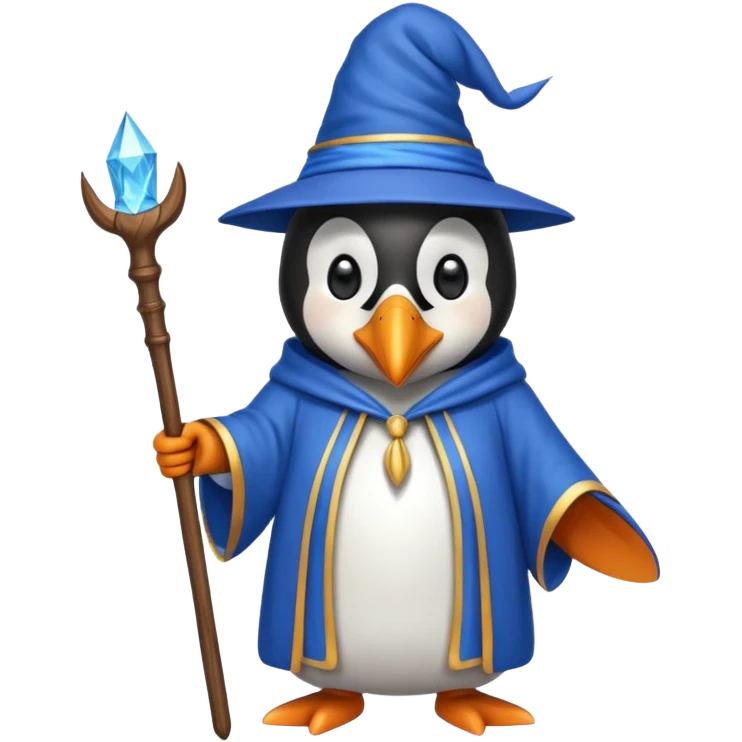 Penguin Wizard emoji