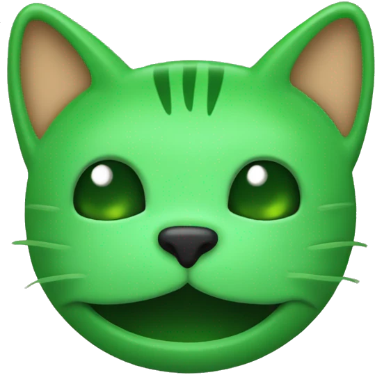 green microorganims shaped like a  very filine cat emoji