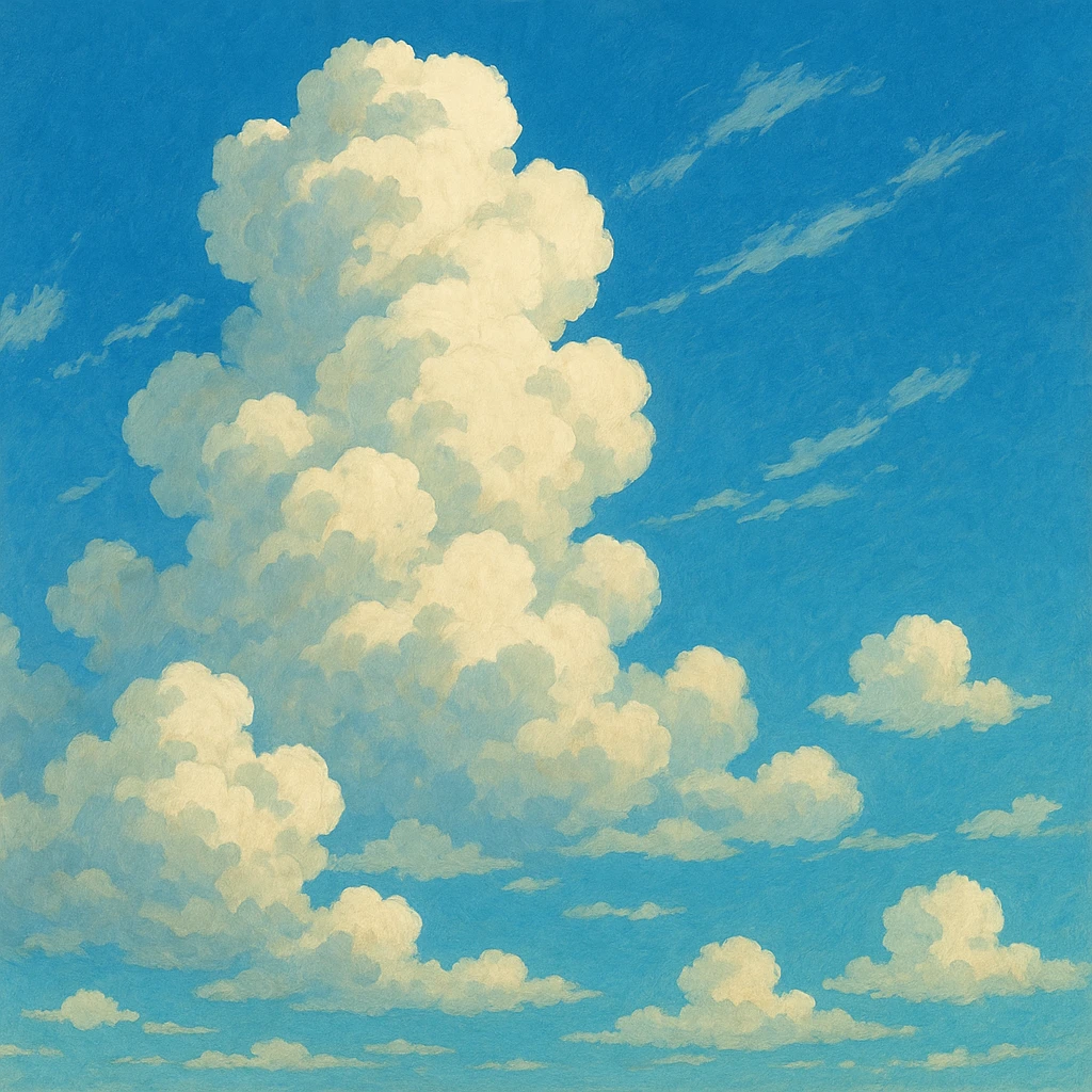 ghibli style cloudy sky scene emoji
