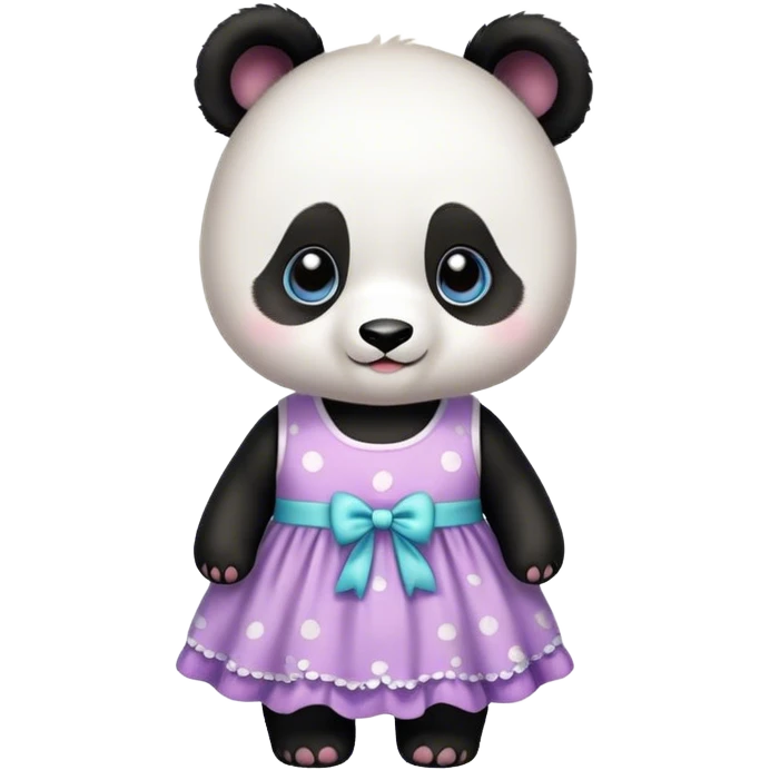 Baby Panda wearing dress emoji