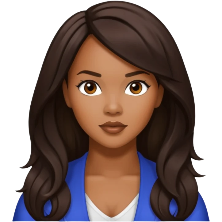 LeToya Luckett with dark brown long hair emoji