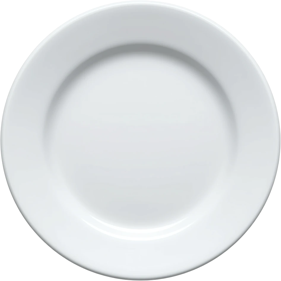 an empy plate from 45 degree angle emoji