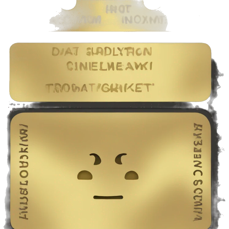 A blank golden cinema ticket  emoji