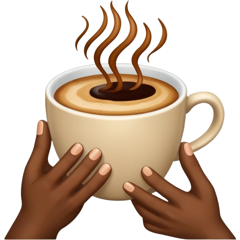 Una tasa de cafe con cuerpo,manos,pies emoji