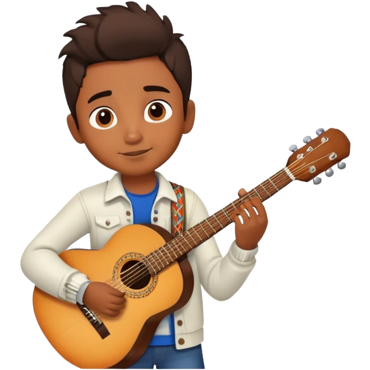 Miguel boy with guitar from Coco emoji