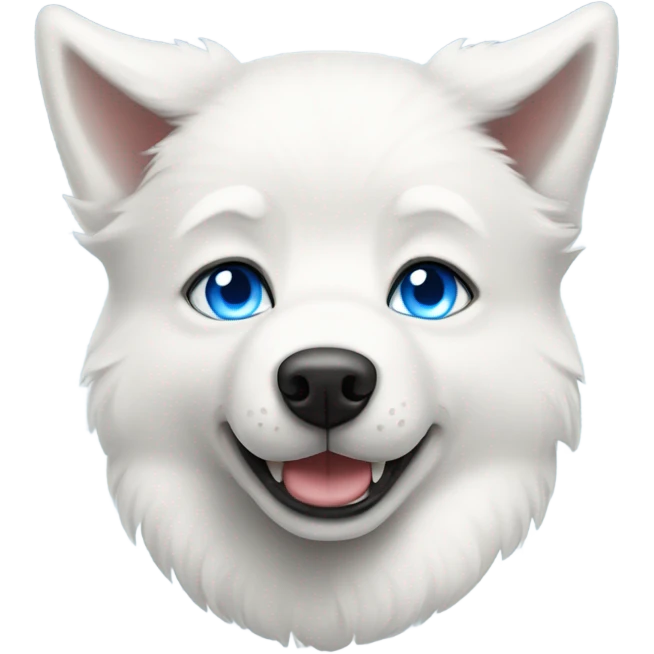 White snow husky  emoji