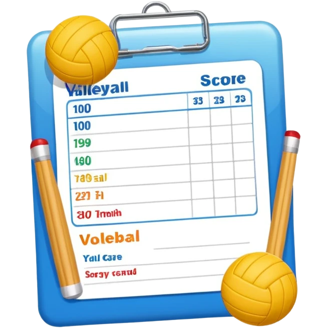 volleyball score card emoji