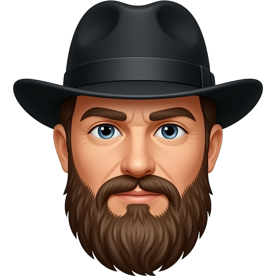 Barbon con gorra negra emoji