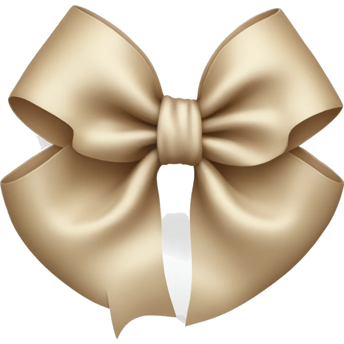 Beige bow emoji